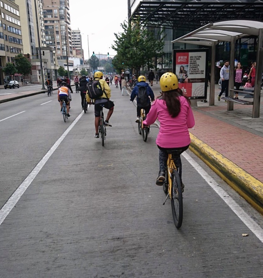 Biking in bogota